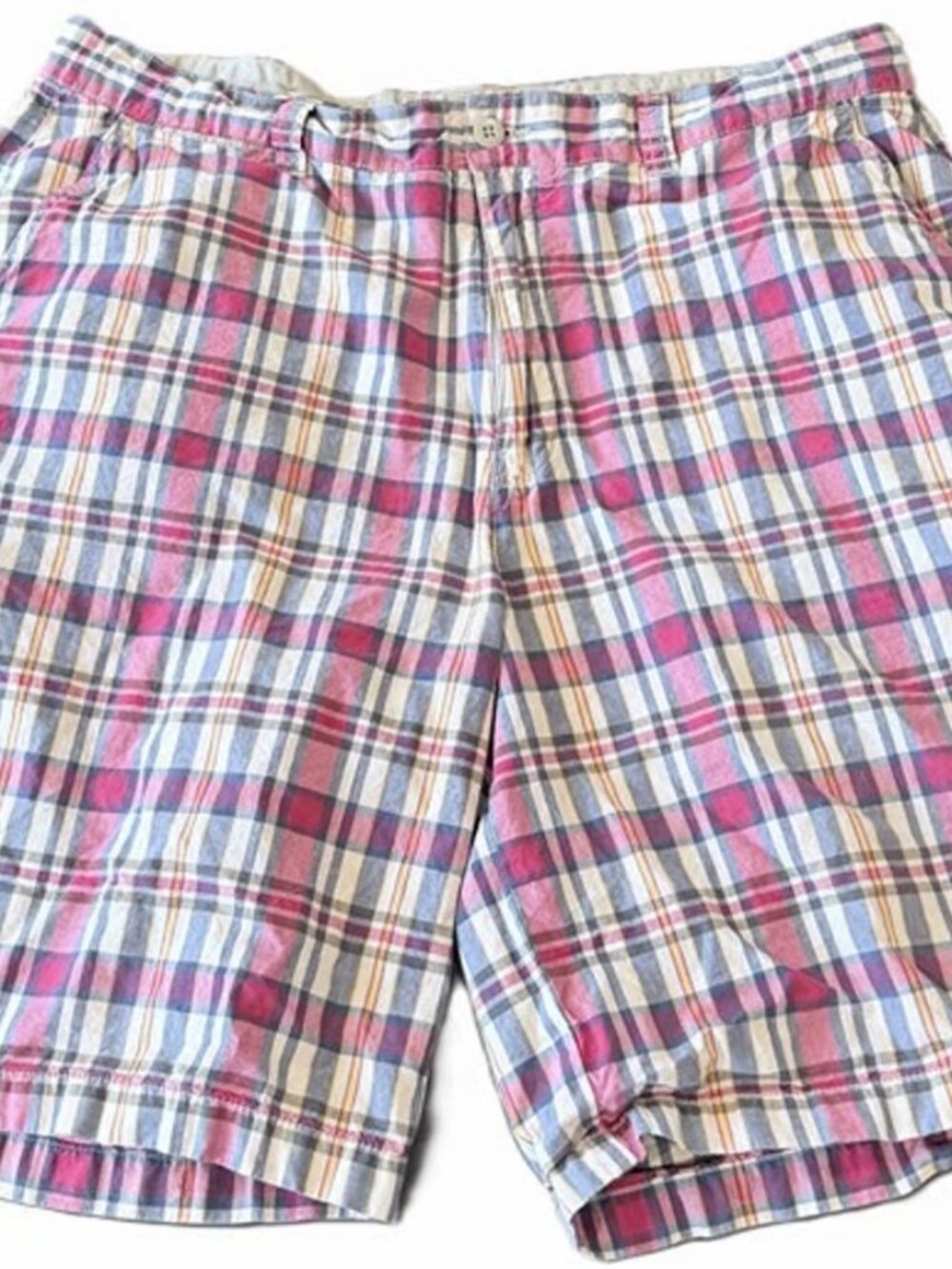 Saks Fifth Avenue Men’s Plaid Shorts Red/White/Blue/Yellow Size 40